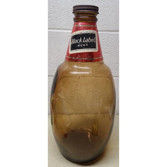 Black Label Beet Glass Store Display Advertising Bottle 18" Tall Mancave - Picture 4 of 6